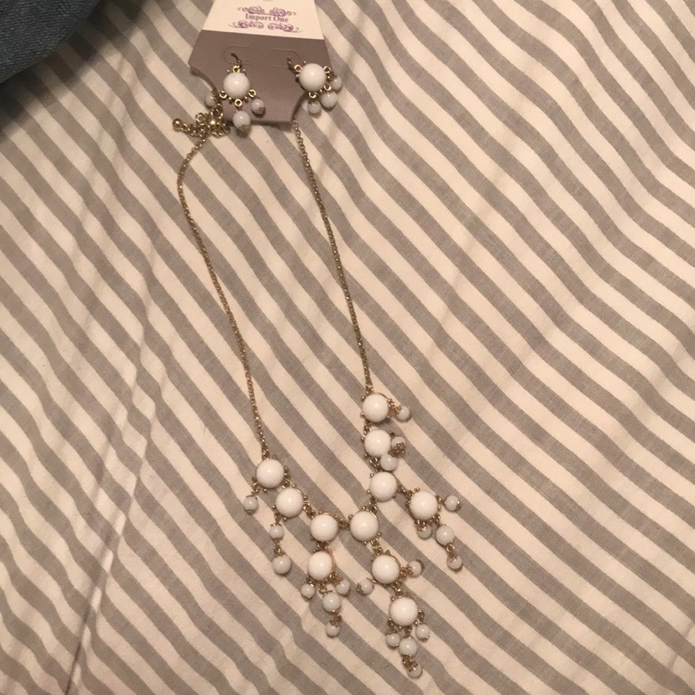 Matching earring and necklace set